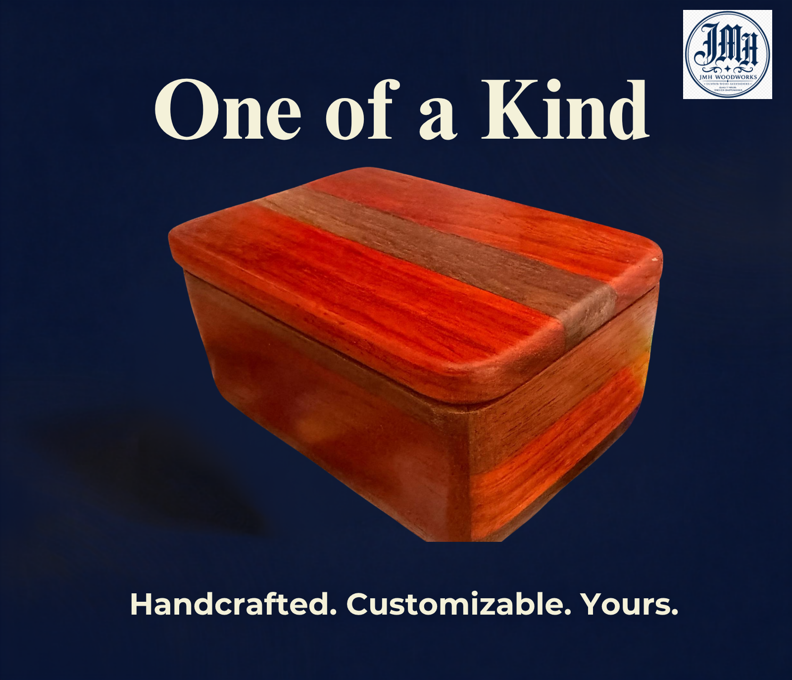 JMH's Handcrafted Teak, Rosewood, and Mahogany Keepsake Box